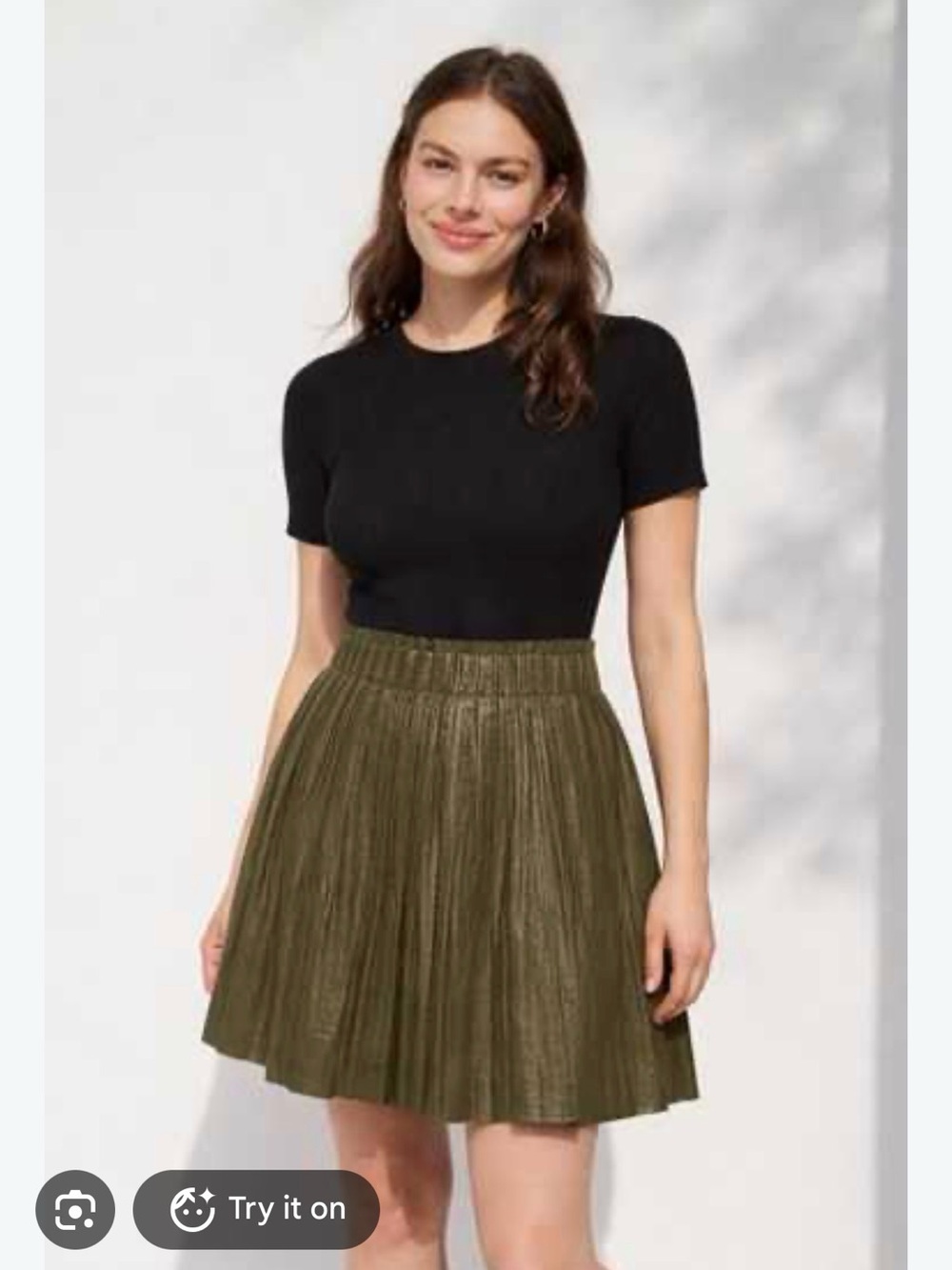 Anthropologie Ellene faux leather skirt
